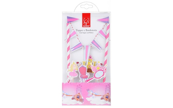 PAPER GROOVES - CAKE DECORATION PARTY KIT - PRINCESS (7 PCS)