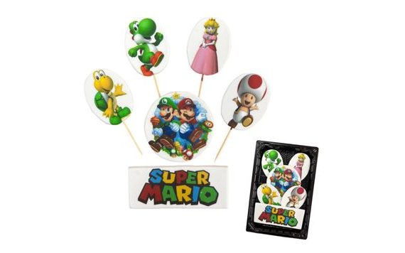 CUKROVÁ DEKORÁCIA NA TORTU SUPER MARIO – SADA