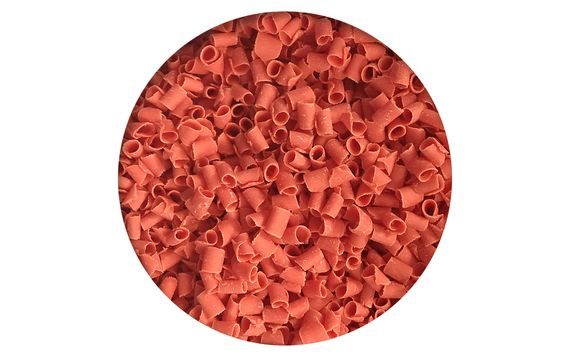 CURLY RED - CHOCOLATE SHAVINGS 50 G