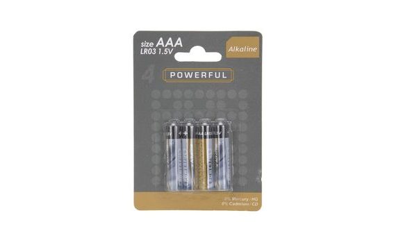 BATERIE ALKALICKÉ, 4X AAA 1,5 V