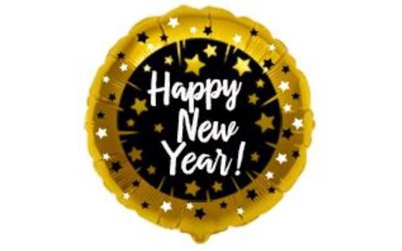 BALÓNEK FOLIOVÝ - HAPPY NEW YEAR - 45 CM - SILVESTR