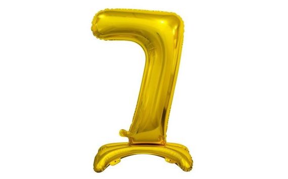 FÓLIÁS SZÁMÚ BALLON ARANY TALPON, 74 CM - 7