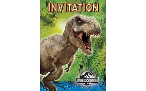 INVITATIONS - JURASSIC WORLD - 8 PCS