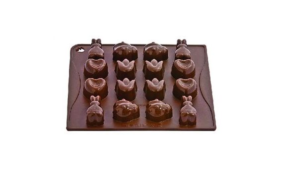 CHOCOLATE MOULDS ON A SHEET SPRING