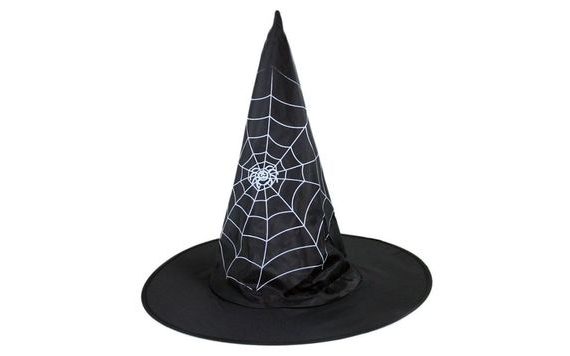 CHILDREN'S WITCH HAT WITH SPIDER WEB