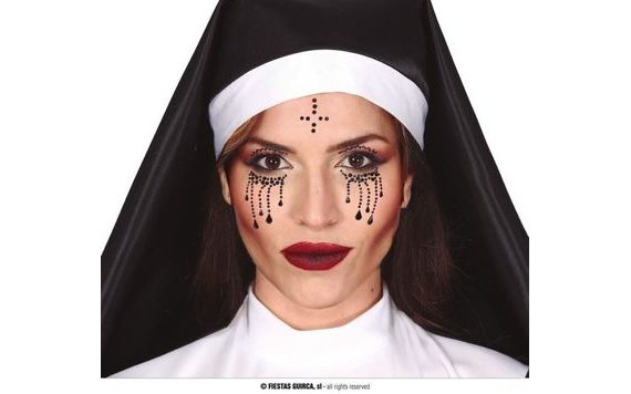 NALEPOVACÍ KAMÍNKY NA OBLIČEJ - JEPTIŠKA - HALLOWEEN