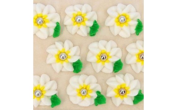 LARGE SUGAR FLOWER DECORATIONS ON TRAY 7 (9 PCS)