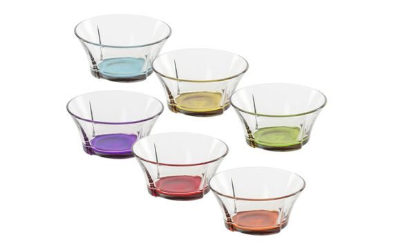 GLASS BOWL TRUVA - COLOURED - DIAMETER 12 CM