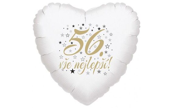 HEART BALLOON - 56TH BIRTHDAY