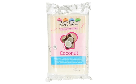 FUNCAKES FLAVOURED FONDANT -COCONUT- 250G