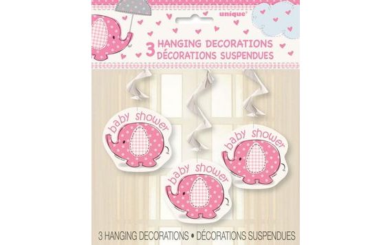 ZATOČENÁ GIRLANDA UMBRELLAPHANTS "BABY SHOWER" - HOLKA / GIRL 3 KS