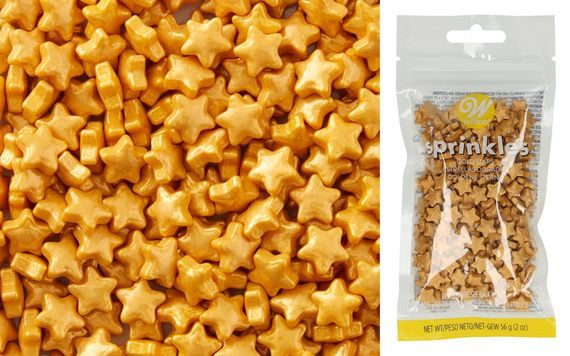 WILTON SPRINKLES GOLD STAR 56 G