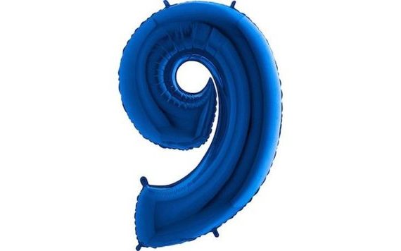 FÓLIÁS SZÁM BALLON KÉK - 115 CM - 9