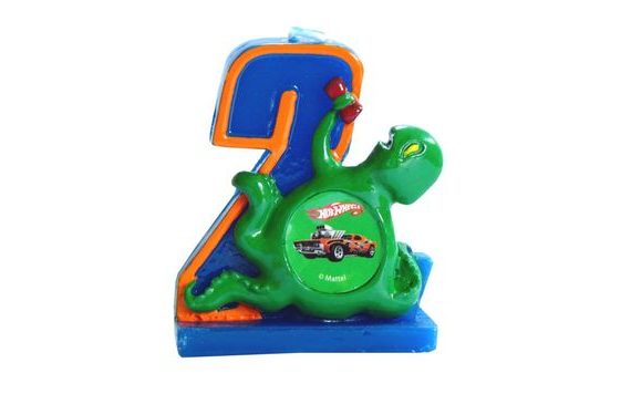 HOT WHEELS BIRTHDAY CANDLE NUMBER 2