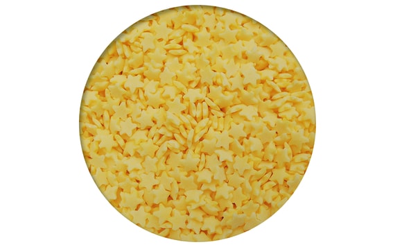 CANDY DECORATING STARS YELLOW 50 G