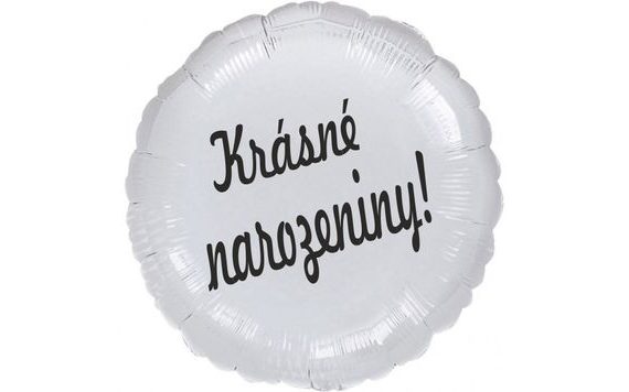 FÓLIOVÝ BALÓNEK KRUH STŘÍBRNÝ KRASNE NAROZENINY!