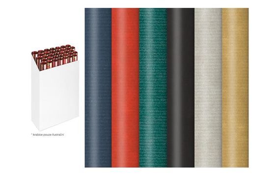 WRAPPING PAPER - CRAFT SINGLE COLOUR MIX - ROLL 200X70 CM