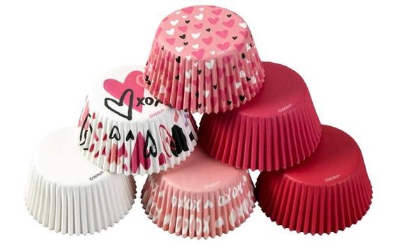 BAKING CUPS TRADITIONAL VALENTINE 150 PCS