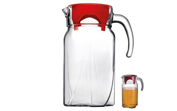 DŽBÁN SKLO+VÍČKO PLAST LUNA 1,75L