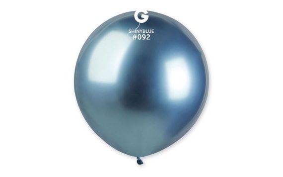 CHROME BALLOON 48 CM – SHINY BLUE, 1 PIECE
