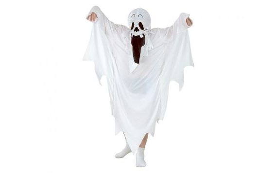 CHILDREN'S GHOST COSTUME SIZE 110/120 CM - UNISEX - HALLOWEEN