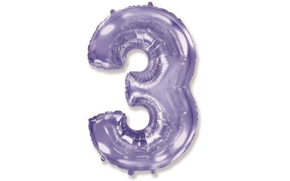 FÓLIOVÝ BALÓN ČÍSLICE FIALOVÁ - LILA 102 CM - 3