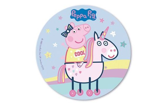 EDIBLE PAPER PEPPA PIG AND UNICORN 20 CM