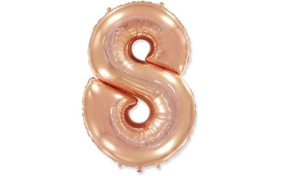 BALLOON FOIL NUMERALS ROSE GOLD - ROSE GOLD 115 CM - 8