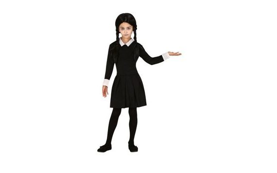 CHILDREN'S WEDNESDAY ADDAMS COSTUME - ADDAMS FAMILY - HALLOWEEN - SIZE 10-12 YEARS