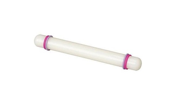 MARZIPAN ROLLING PIN WITH GUIDE RINGS - 225 X 25 MM