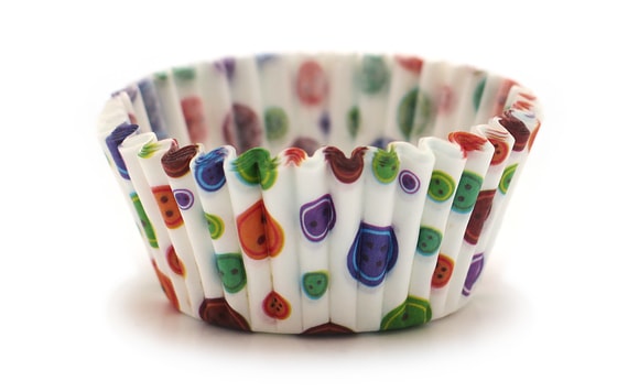 CONFECTIONERY PAPER CASES 50 X 30 MM (150 PC.) - COLOURFUL BUTTONS