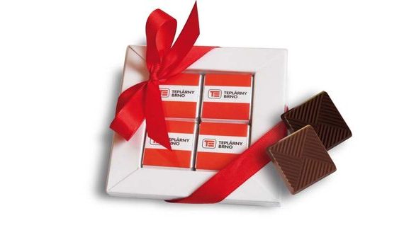 REKLÁM CSOKOLÁDÉVÁLOGATÁS 8×5 G (VAGY 4×5 G), SZALAG SAJÁT MINTÁVAL/LOGÓVAL – 250/500 DB-TÓL