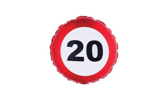 FOIL BALLOON TRAFFIC SIGN 20 - 46 CM