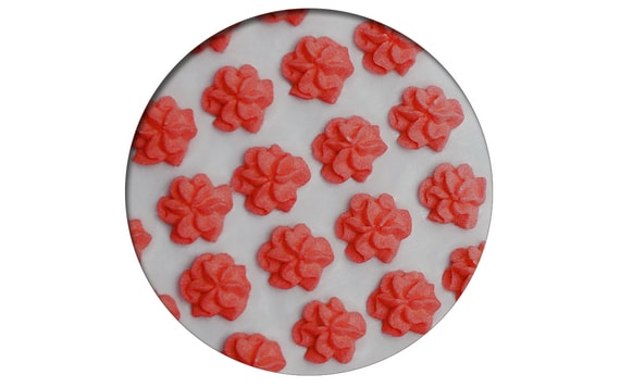 SUGAR DECORATION - CARNATIONS 35 PC. RED