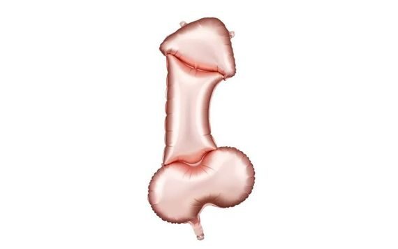 FOLIOVÝ BALÓNEK PENIS - ROZLUČKA SE SVOBODOU - ROSEGOLD - 70 CM