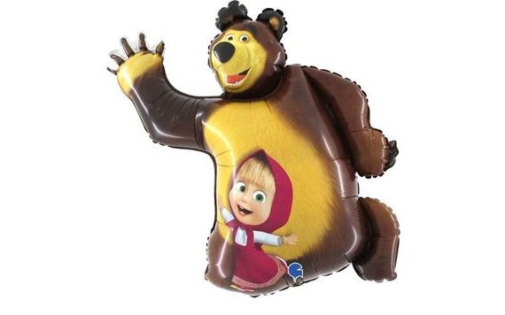BALÓN FOLIOVÝ MÁŠA A MEDVĚD 107 CM