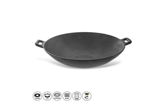 PÁNEV WOK LITINA PR. 30 CM