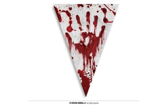 BLOODY HANDPRINT GARLAND - PVC - HALLOWEEN - 300 CM
