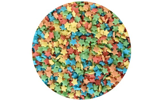 SUGAR STARS 6 MM COLOURED 50 G