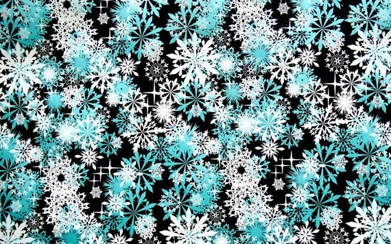 TRANSFER FOIL - SNOWFLAKES BLUE AND WHITE