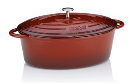 CAST IRON ROASTING PAN WITH LID CALIDO 35 X 28.5 CM