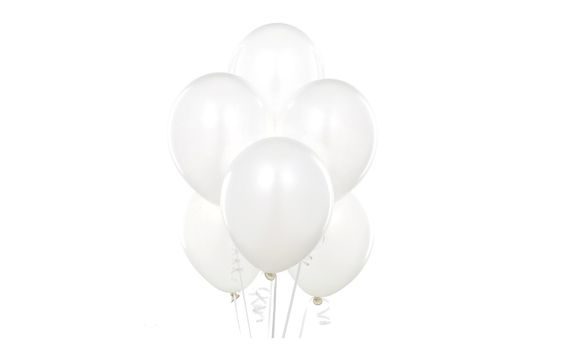 BALLOONS 100 PCS WHITE 26 CM PASTEL