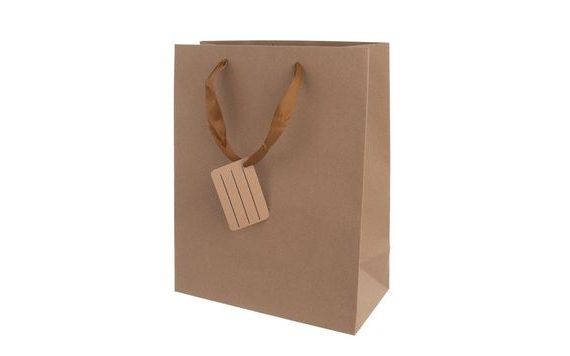 GIFT BAG 26X32,5 CM NATURE