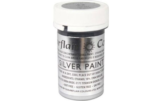 LIQUID GLITTER PAINT SUGARFLAIR (20 G) SILVER PAINT T307