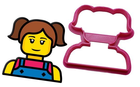 COOKIE GINGERBERAD CUTTER LEGO HEAD GIRL - 3D PRINT