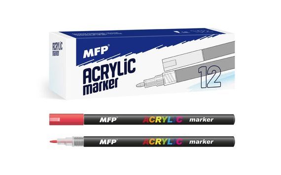 AKRYLOVÝ POPISOVAČ 1MM - ČERVENÝ 6410839