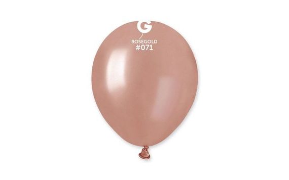 MINI LATEXOVÝ BALÓNEK - 13 CM – RŮŽOVO ZLATÝ - ROSEGOLD - 1 KS