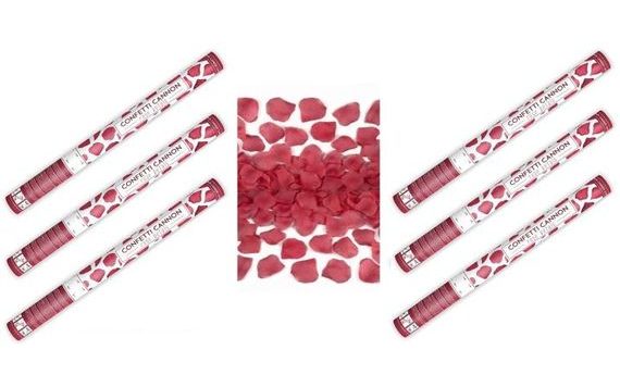 WEDDING CONFETTI 60 CM 6 PCS RED PETALS
