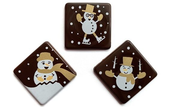 CHOCOLATE DECORATION SET OF SNOWMEN 210 PCS