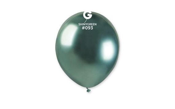 BALÓNEK CHROMOVANÝ MINI - 13 CM - LESKLÝ ZELENÝ- 1KS